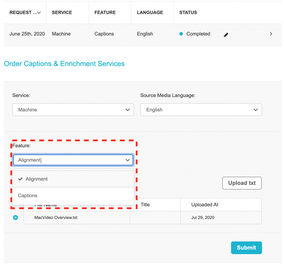 under feature select alignment